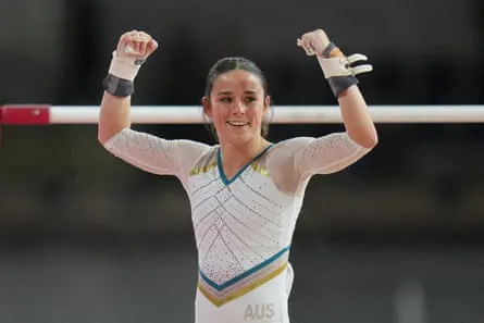 Kate McDonald during the women's uneven bars final.