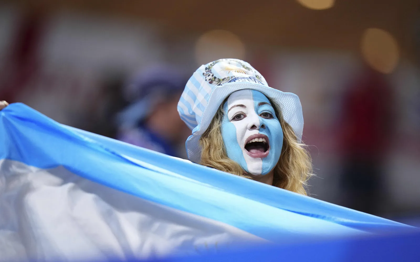Supporter, fan of Argentina ahead of the FIFA World Cup 2026, Semi-final football match between England and Argentina on 15 July 2026 at Mercedes-Benz Stadium in Atlanta, Georgia, United States - Photo Jose Breton / Spain DPPI / DPPI (Photo by Jose Breton / Spain DPPI / DPPI via AFP)